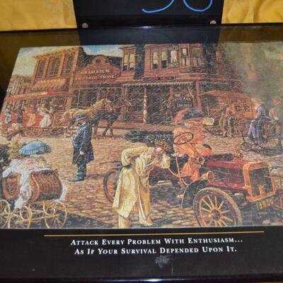 Lot#36 Framed Puzzle of Western Storefronts