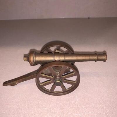 Vintage brass cannon knickknack 