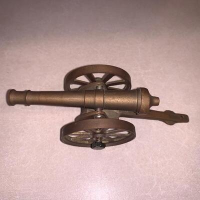 Vintage brass cannon knickknack 