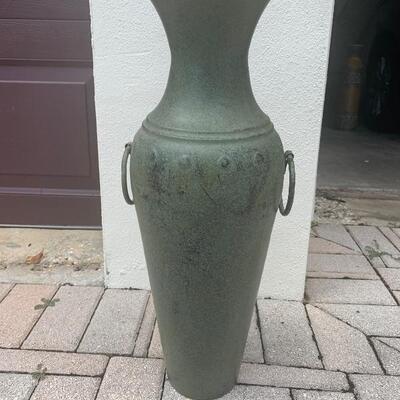 Matching metal modern vases