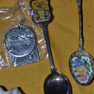 Lot#56 Miscellaneous Spoons, Coins, Toys lot