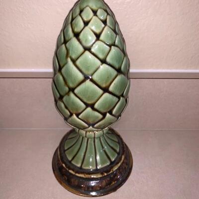 Modern ceramic pine cone decor 