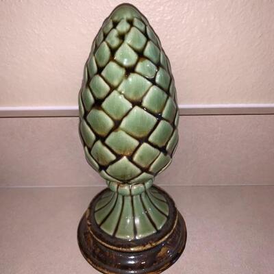 Modern ceramic pine cone decor 