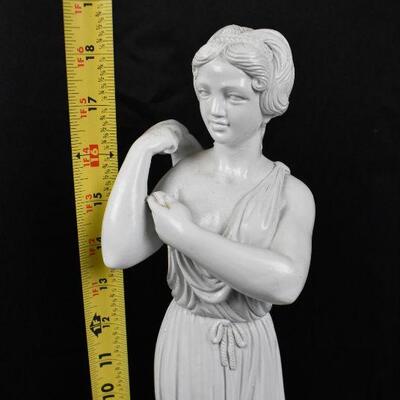 Vintage Statue, Woman in Dress, Greek/Roman/Italian?