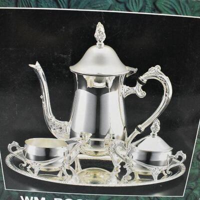 4 pc Coffee Set, Silver Plated, Needs Cleaning, Includes Box, Vintage 1997