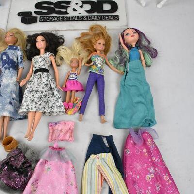 Misc Toy Lot, Mostly Barbies, Barbie Clothes, and Horses
