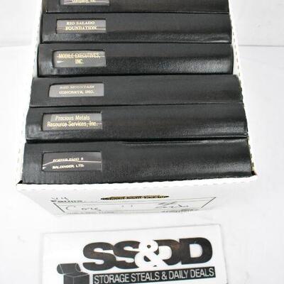 8 Black Binders of Corporate Records: Porter Pang -to- Southwest Car. Vintage