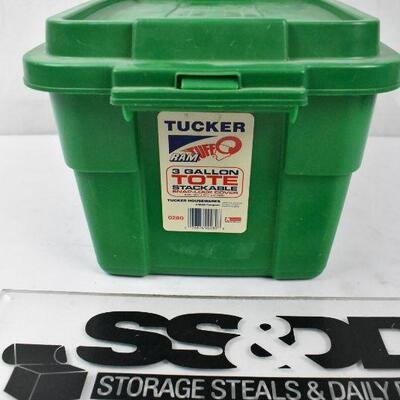 White Ribbon & Floral Items in Green Bin (3 gallons)