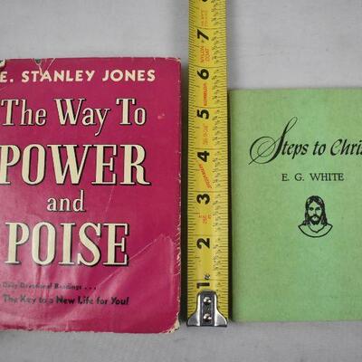 Antique 1892 Steps to Christ & Vintage 1949 The Way to Power and Poise