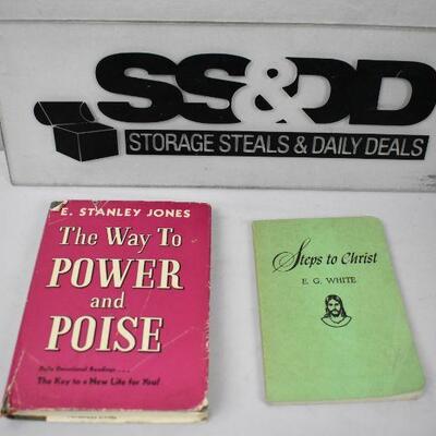 Antique 1892 Steps to Christ & Vintage 1949 The Way to Power and Poise