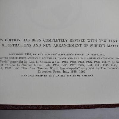 10 pc Hardcover "The New Wonder World Encyclopedia", Vintage 1960