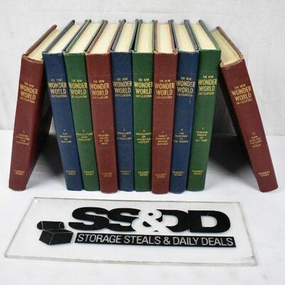 10 pc Hardcover "The New Wonder World Encyclopedia", Vintage 1960