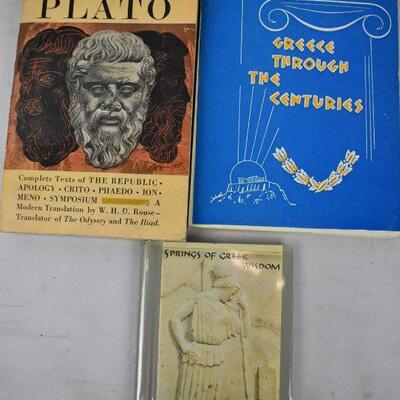 7pc Greek Books: Springs of Greek Wisdom -to- The Contribution of Ancient Greece