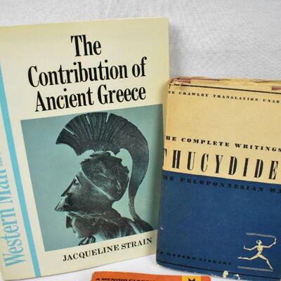 7pc Greek Books: Springs of Greek Wisdom -to- The Contribution of Ancient Greece