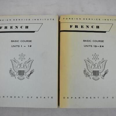 3 Foreign Language Service Institute Books: German & French 1960-61
