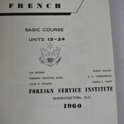 3 Foreign Language Service Institute Books: German & French 1960-61