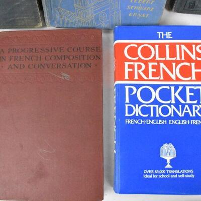 5 Books for Learning French: Pocket Dictionary -to- New Complete French Grammar