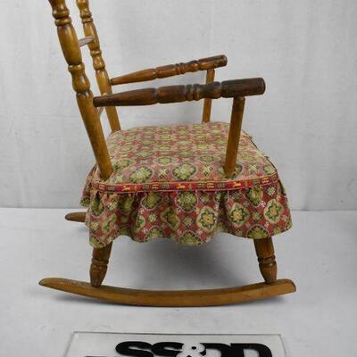 Vintage/Antique Child Size Wooden Rocking Chair