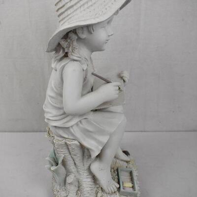 Outdoor Decor Painting Girl Statue