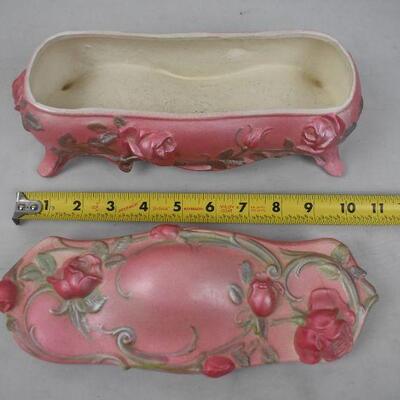 Pink & Roses Jewelry/Trinket Box, rectangular-ish