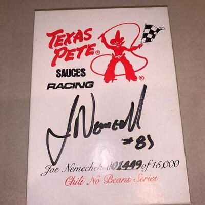 Signed nascar memorabilia 