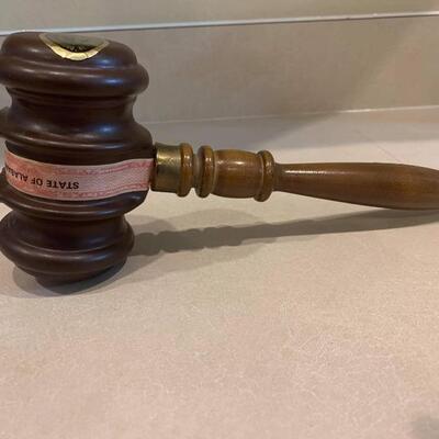 Ezra Brooks whiskey gavel 