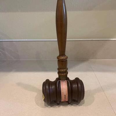 Ezra Brooks whiskey gavel 