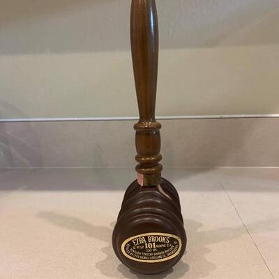 Ezra Brooks whiskey gavel 