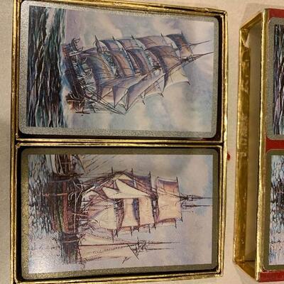 Vintage 2 decks of cards ship cards