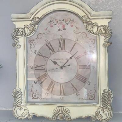 Vintage paddock wall clock white 