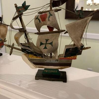 Antique wooden ships