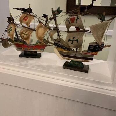 Antique wooden ships