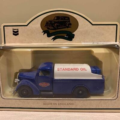 Vintage chevron oil trucks 
