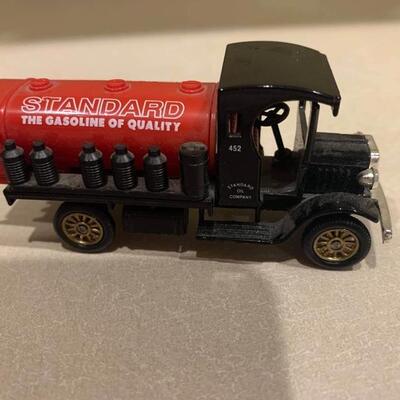 Vintage chevron oil trucks 