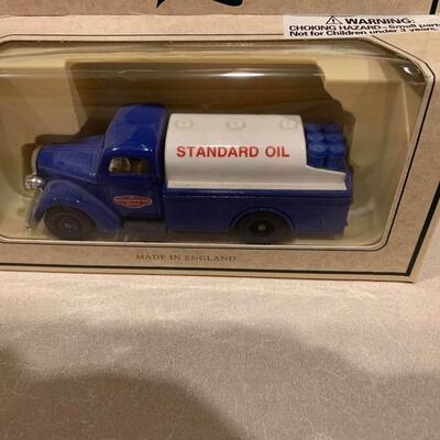 Vintage chevron oil trucks 