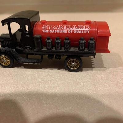 Vintage chevron oil trucks 