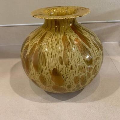 Gold and tan vase