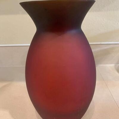 Red ecoglass vase 