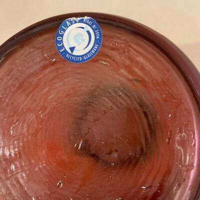 Red ecoglass vase 