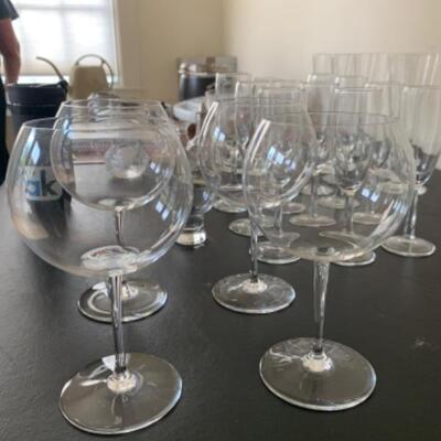 7. Assorted stemware (including Marquis globes)