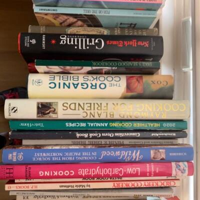 9. Large collection of assorted cooking and gardening books