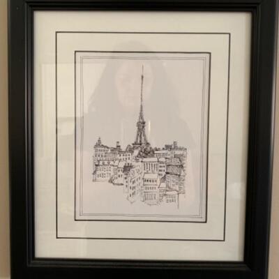 40. Framed art (Paris and London scenes)