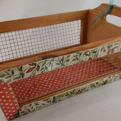 Decoupaged Wire Basket