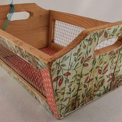 Decoupaged Wire Basket