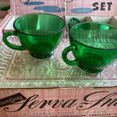 Amazing set of two original new In box  anchor glass party sets