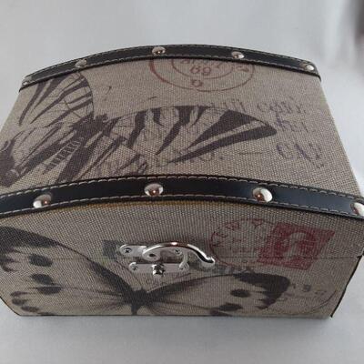 Butterfly Burlap Covered Box