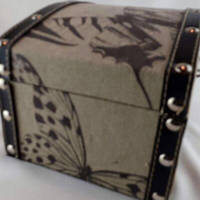 Butterfly Burlap Covered Box