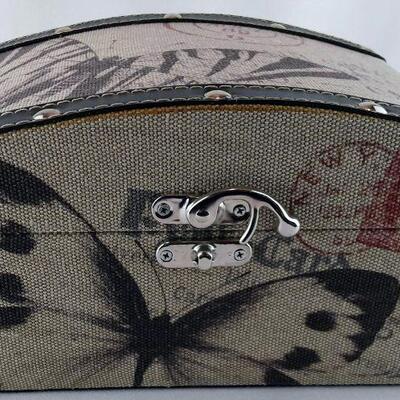 Butterfly Burlap Covered Box