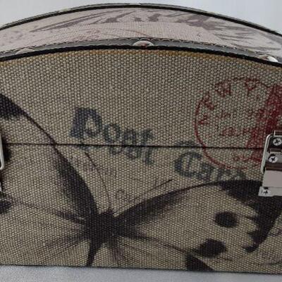 Butterfly Burlap Covered Box