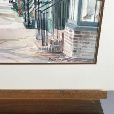 E - 173 Jean Ranney Smith â€œDowntown â€œ Original Watercolor Painting